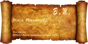 Bucz Manassé névjegykártya